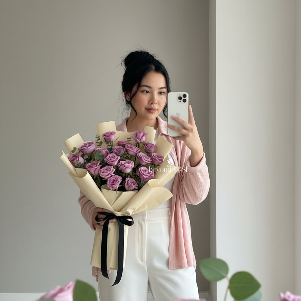 Purple Rose Bouquet