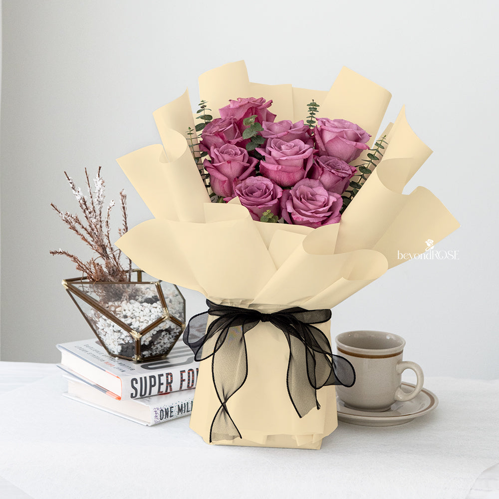Purple Rose Bouquet
