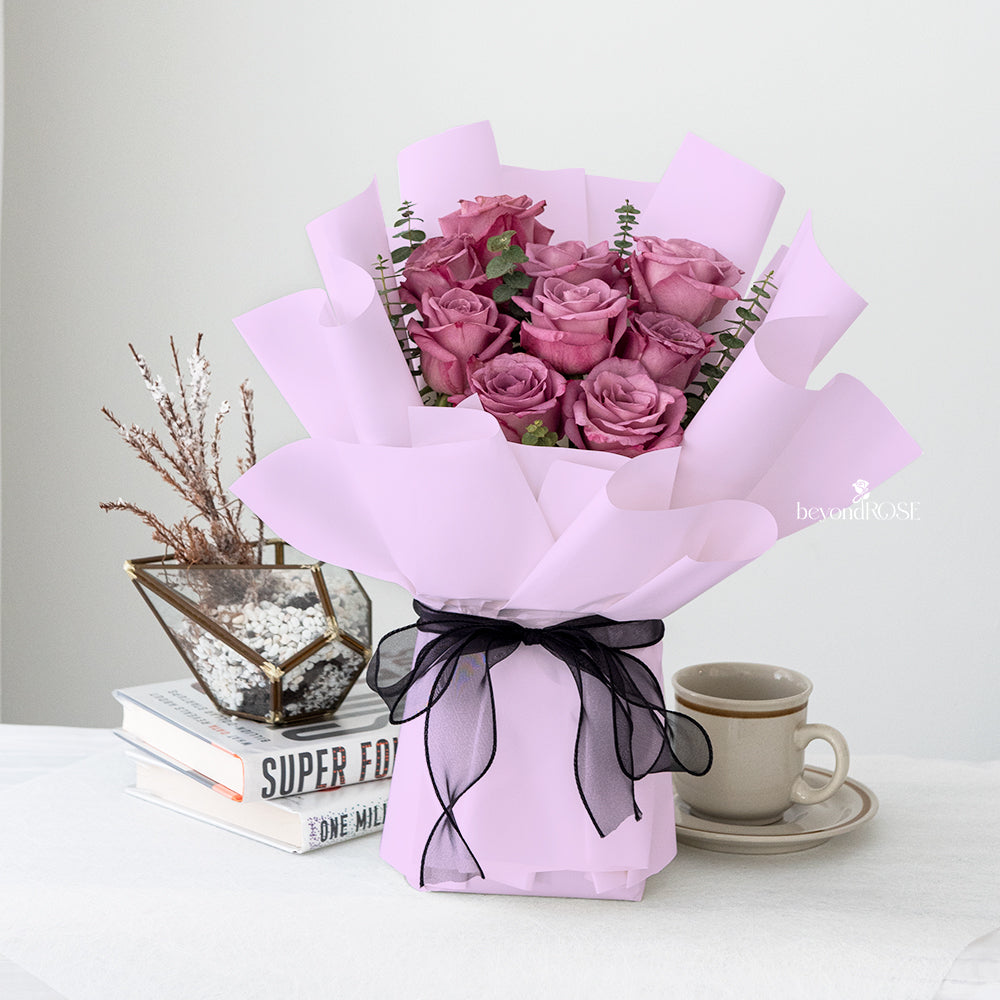 Purple Rose Bouquet