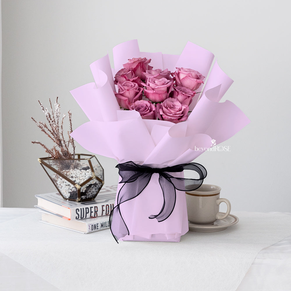 Purple Rose Bouquet
