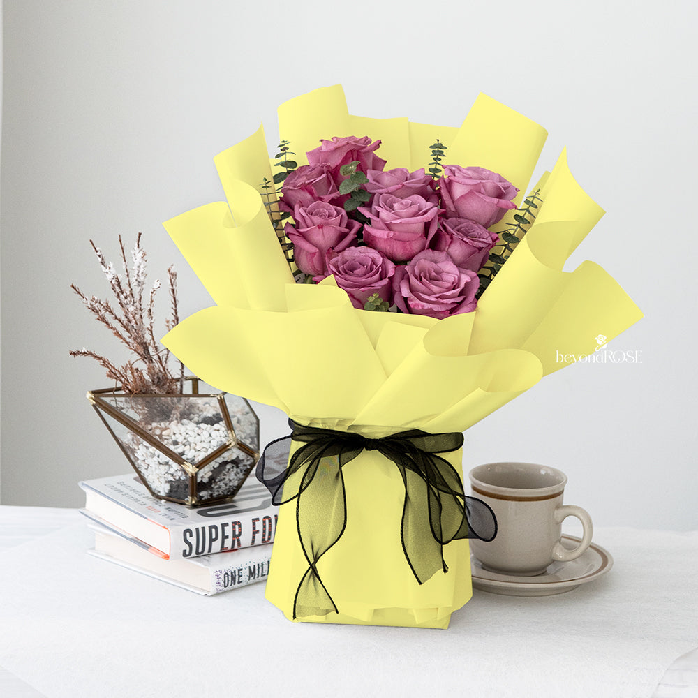 Purple Rose Bouquet
